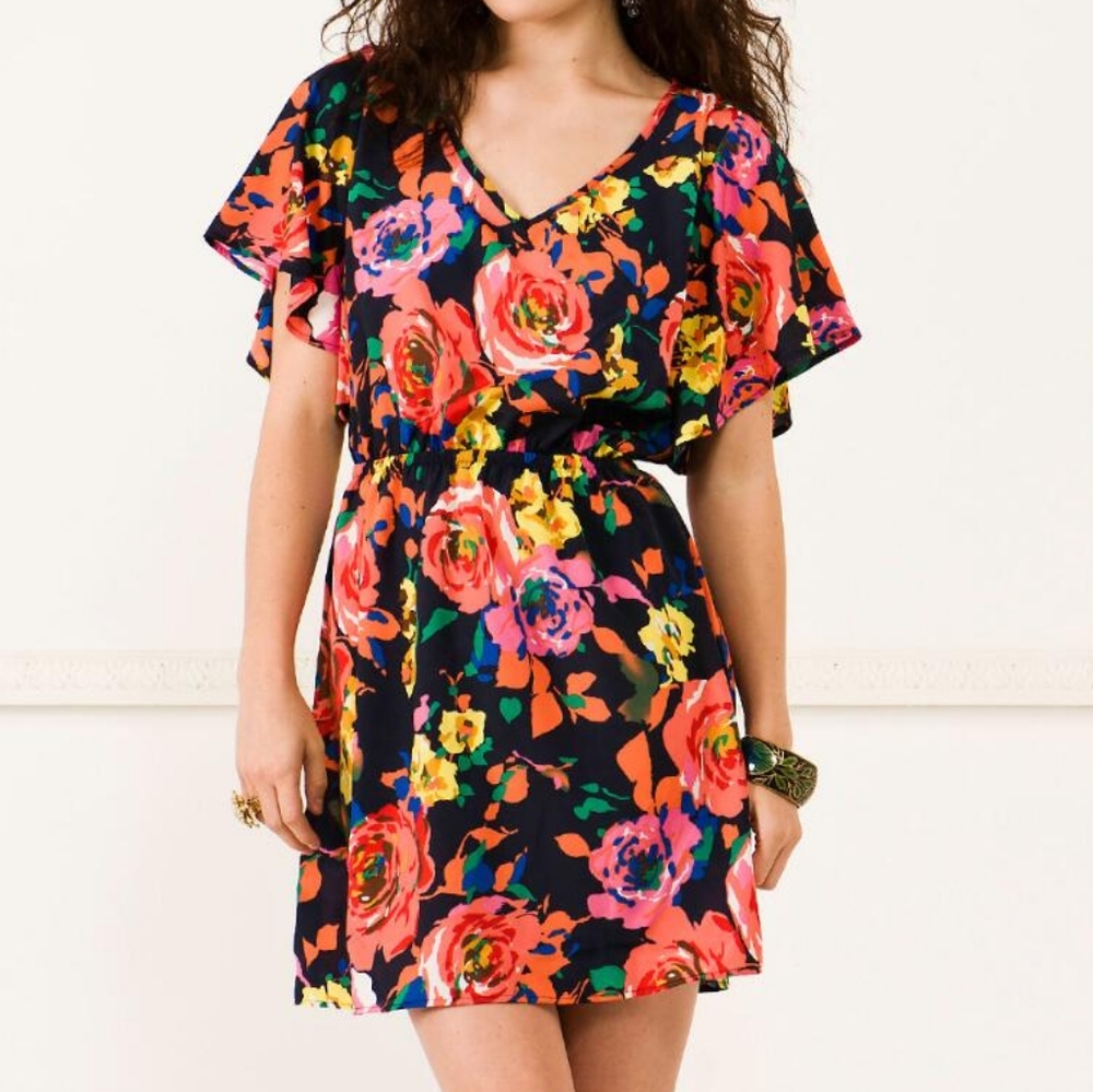 FRANCESCA'S Blue Floral Sundress